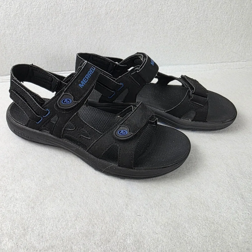 Merrell Mens Sport Sandals Black Snorkel Blue J289823C Size 8 Adjustable Straps